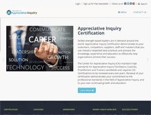Tablet Screenshot of centerforappreciativeinquiry.net